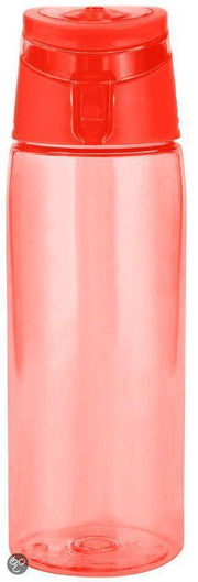 Zak!Designs Sport Drinkbeker - Incl. draagring - 75 cl - Transparant/Coral