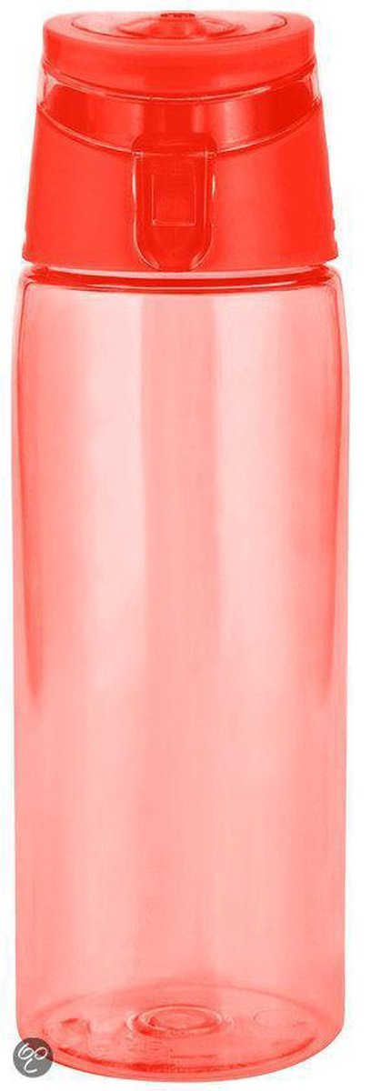 Zak!Designs Sport Drinkbeker - Incl. draagring - 75 cl - Transparant/Coral