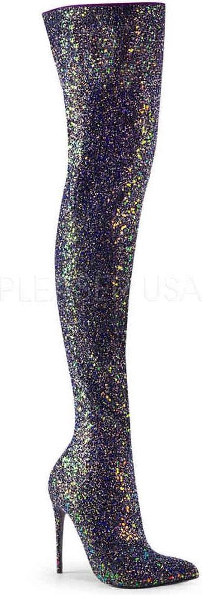 COURTLY-3015 - (EU 37 = US 7) - 5 Glitter Thigh High Boot