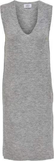 Onlcora Long V-neck Vest Ex Knt 15240926 Light Grey Melange