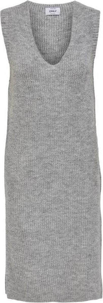 Onlcora Long V-neck Vest Ex Knt 15240926 Light Grey Melange