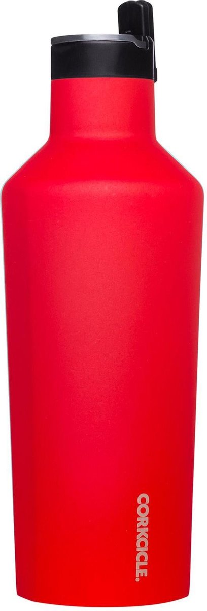 Corkcicle Sport Canteen 1200ml 40oz - Sriracha Roestvrijstaal - Waterfles en Thermosfles - 3wandig - 25uur koud en 12uur warm - BPA vrij - grote opening voor ijsklontjes