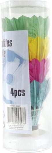 Shuttles Voor Badminton Veren Gekleurd 4 Stuks