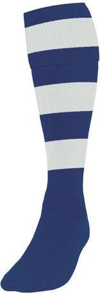 Precision Voetbalsokken Hooped Unisex Nylon Navy/wit Maat 40-44