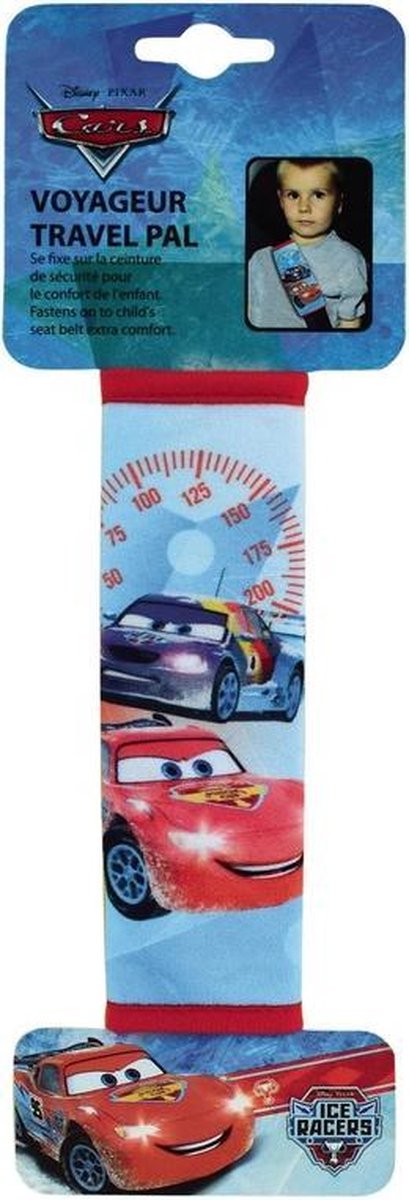 Pluche Cars auto gordelhoes/gordelbeschermer 19 cm voor kinderen - Gordelkussen - Gordelbeschermhoezen - Auto accessoires