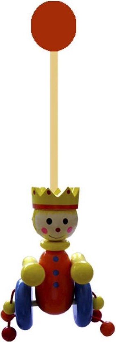 Houten duwfiguur Koning