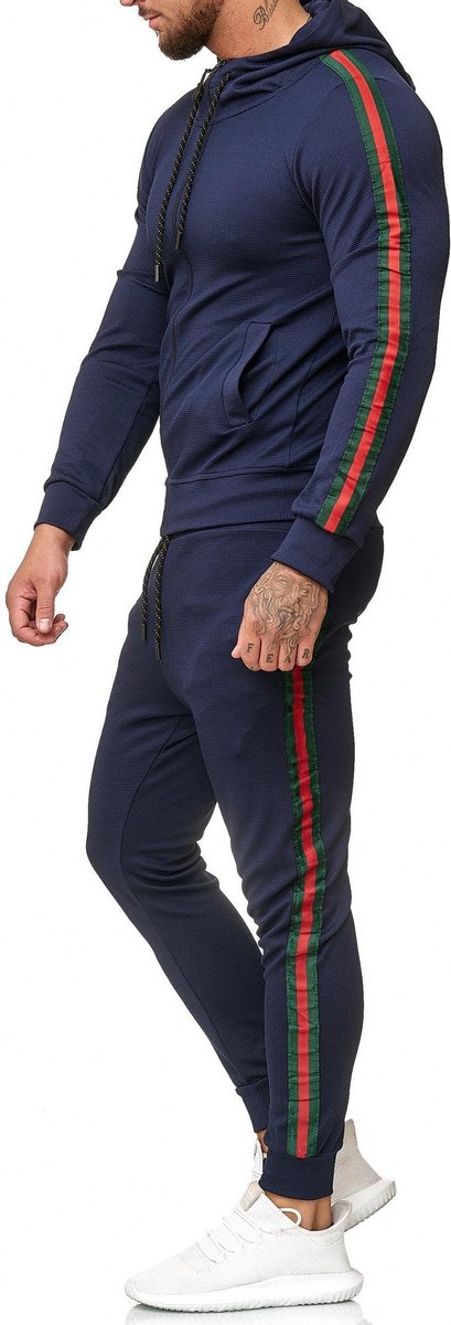 Heren - joggingpak - navy - Luigio - 1004