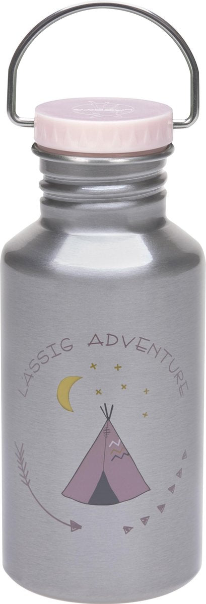 Lässig - Drinkfles - RVS - Adventure Tipi - maat Onesize