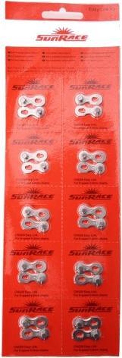 Sunrace Kettingschakel 1/2 X 3/32 9sp 10 Stuks