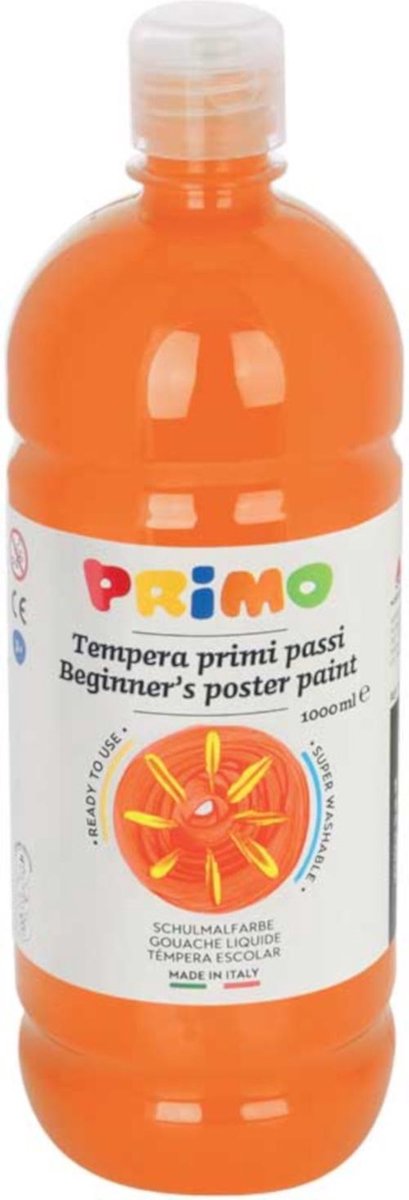 Primo Plakkaatverf Tempera 1000 Ml Oranje