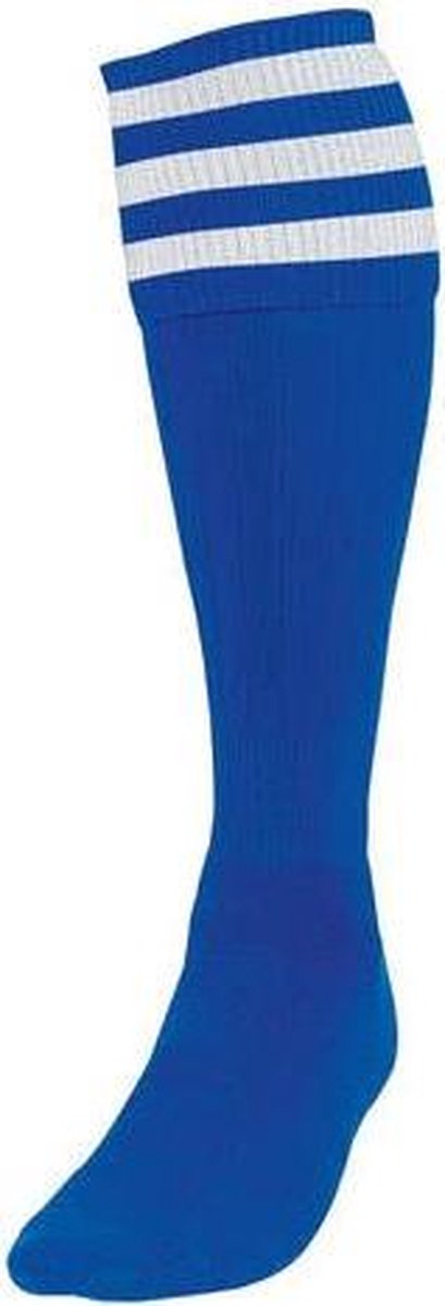 Precision Voetbalsokken Stripe Junior Nylon Blauw/wit Mt 35-39