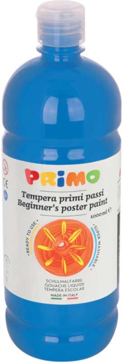 Primo Plakkaatverf Tempera 1000 Ml Blauw