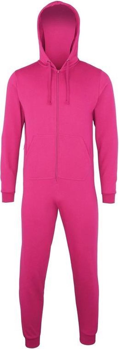 Warme onesie/jumpsuit fuchsia voor dames - huispakken volwassenen XS (EU 36 - EU 46)