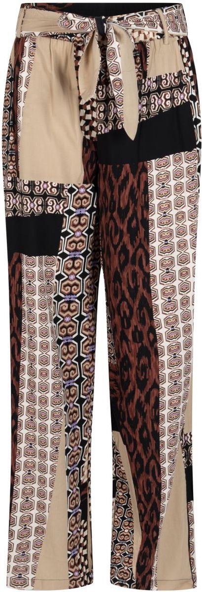 Tramontana Trousers Wide Leg Mixed Graphic Print - XS