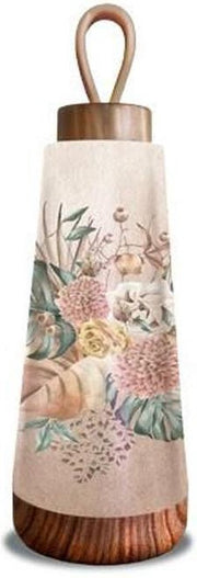 BioLoco drinkfles mini 350ml thermo - Lichtroze met Bloemen