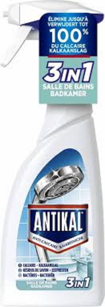 Antikal 3in1 Badkamerspray - Anti-kalkreiniger - 10 x 500 ml - Voordeelverpakking