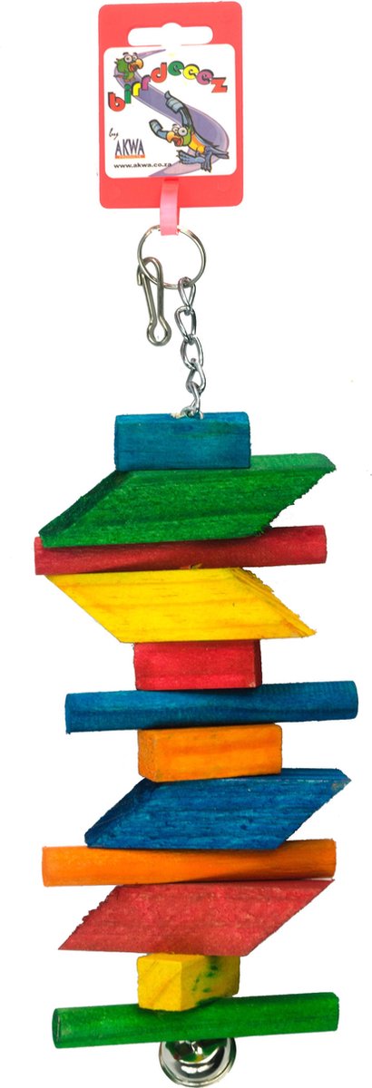 Birrdeeez Parakeet Toy Wood Zig Zag
