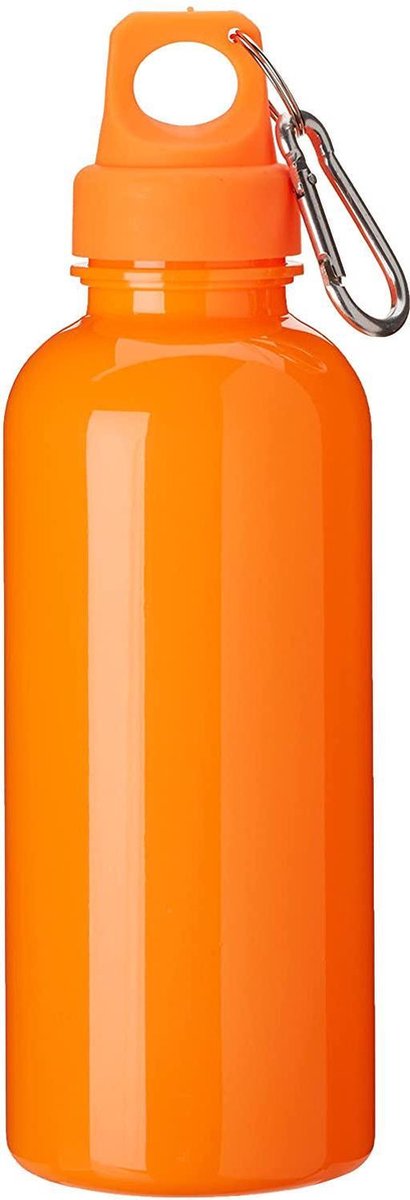 Atipick Drinkfles Met Karabijnhaak 600 Ml Polystyreen Oranje