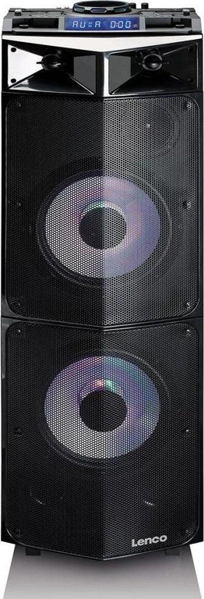 Lenco PMX-300 - Party Speaker met 250w vermogen incl microfoon - Zwart