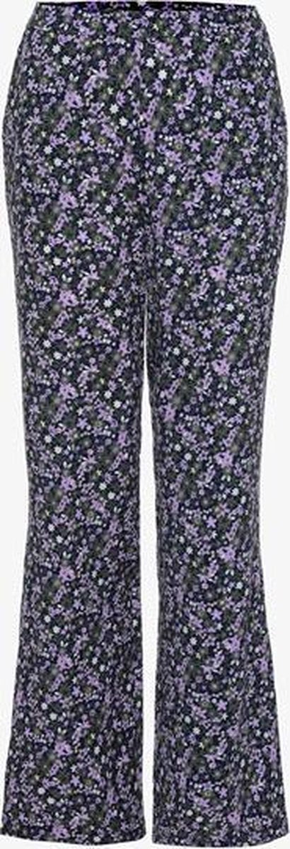 TwoDay dames broek met bloemenprint - Paars - Maat S