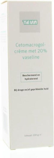 Teva Cetamacrogol Cream With 20% Vaseline 100 Grams