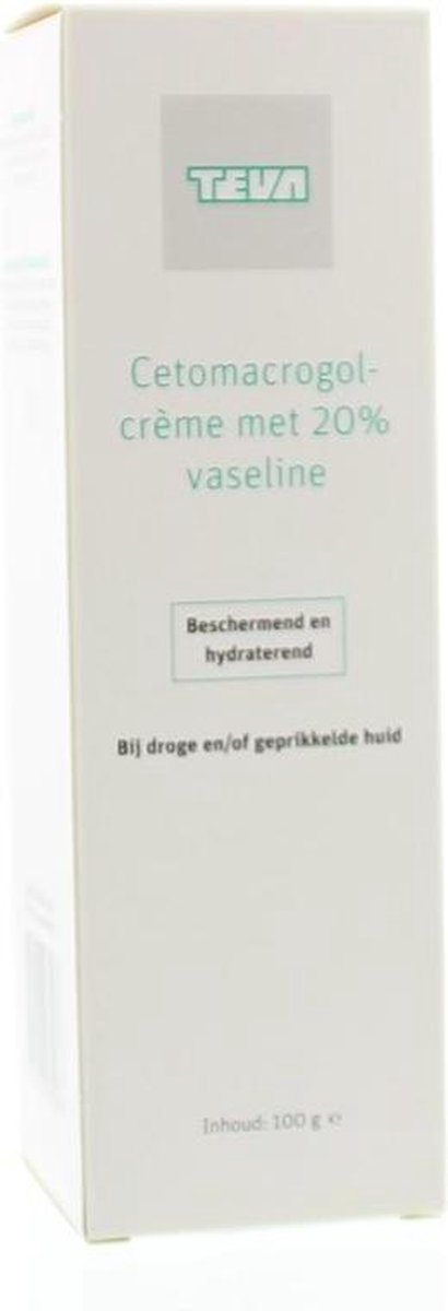 Teva Cetamacrogol Cream With 20% Vaseline 100 Grams