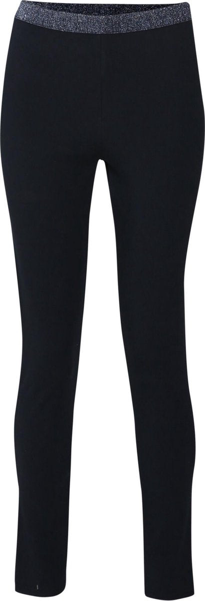 Cassis - Legging met tailleband in lurex - Marineblauw
