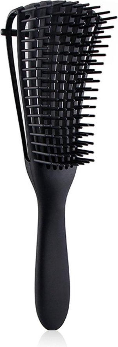 BOTC Anti-klit Haarborstel|Detangler brush|Hoofdhuidverzorging|Detangling brush|Krullen|Kroes haar|Definiëren|Zwart