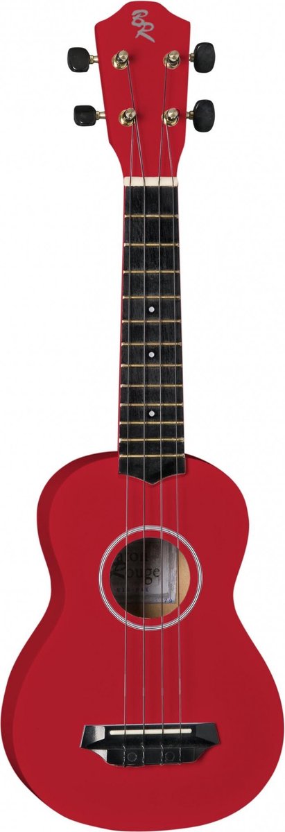 Rattlesnake Houten Ukulele 53 Cm Met 4 Snaren Rood