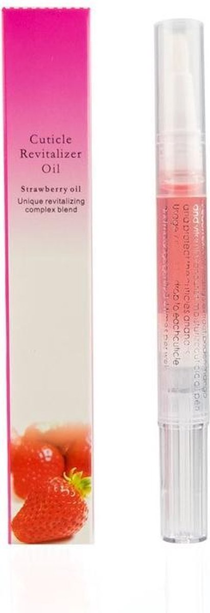 Nagelriemolie Pen Aarbeien revitaliserend - Nagelriem verzorgingsolie - Nagel Riem Cuticle Revitalizer oil - Gel nagels - Acryl nagels - Nep nagels - Pedicure - Manicure