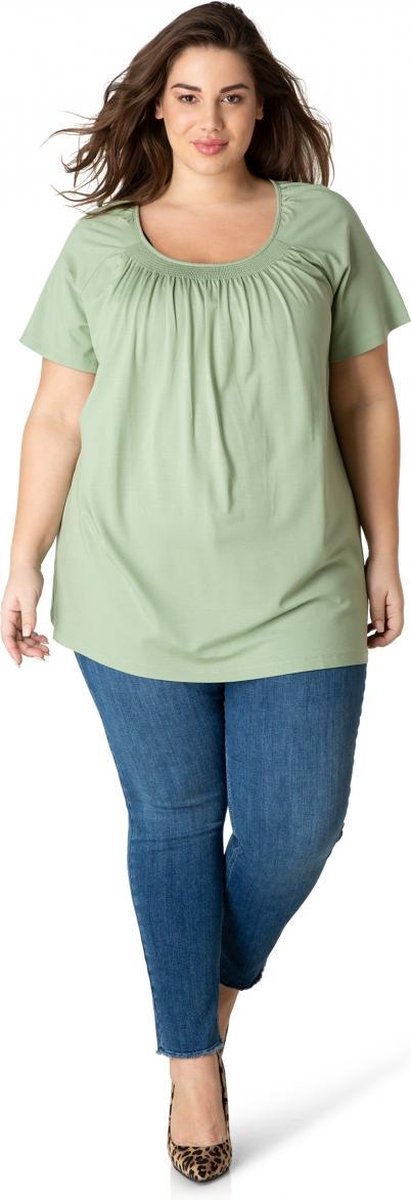 YESTA Yokia T-shirt - Soft Olive - maat 5(58/60)