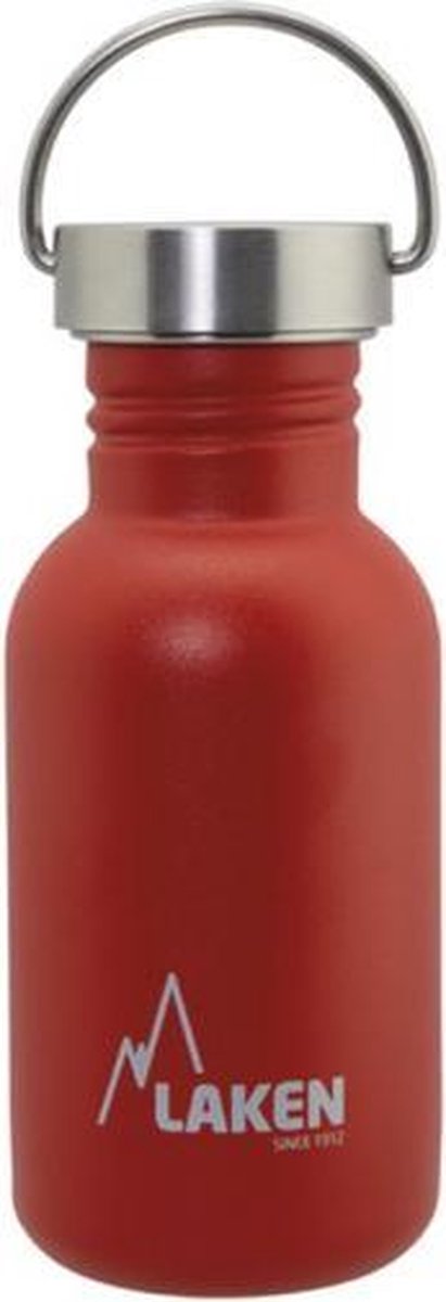 RVS fles Basic Steel Bottle 500ml S/S Cap - Rood