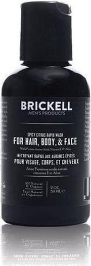 Brickell Men's All in One Wash Spicy Citrus Travel 59 ml.
