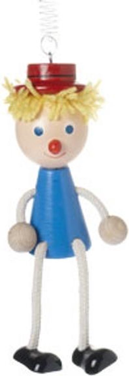 Zitfiguur met veer jongen gekleurd