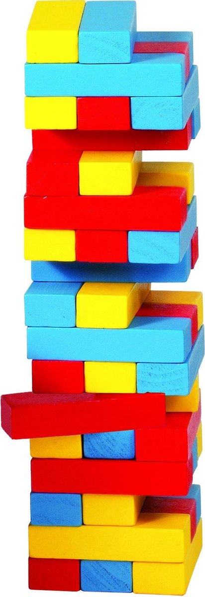 Goki Evenwichtsspel gekleurde wolkenkrabber hoogte 15 cm