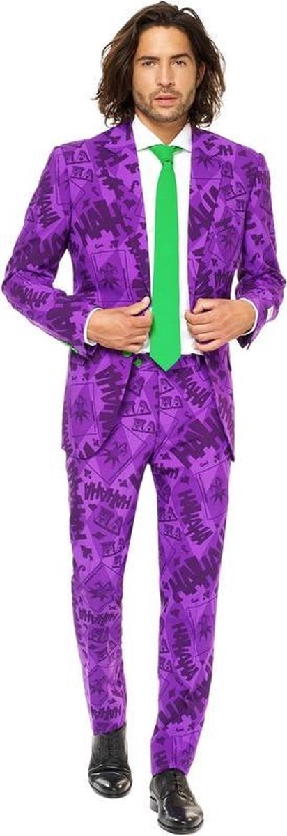 Heren kostuum The Joker clown Batman - Opposuits pak - Verkleedkleding/Carnavalskleding 48 (M)
