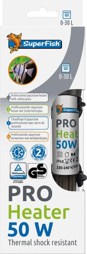 Superfish pro heater 50 watt met thermisch schokbestendig veiligheidsglas