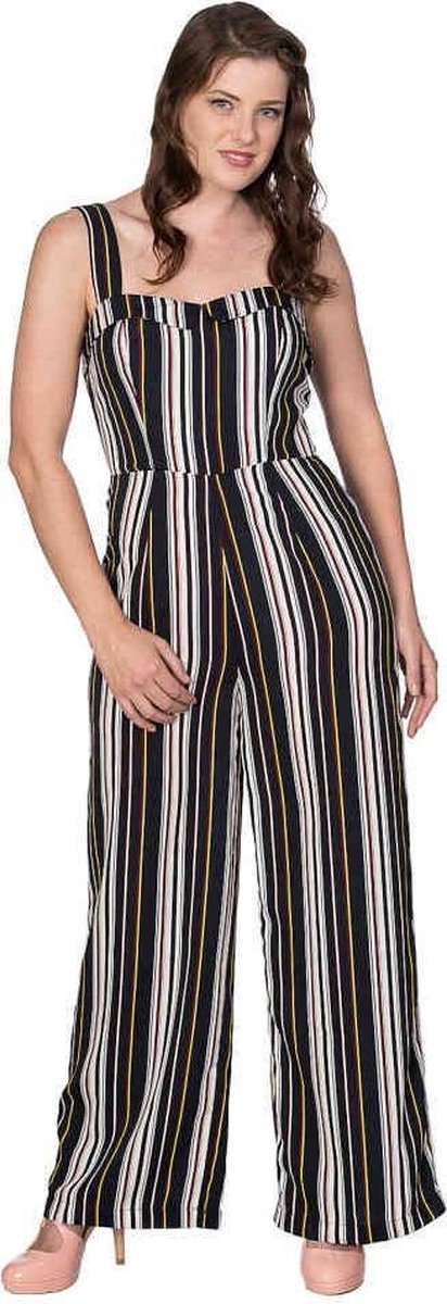 Dancing Days Jumpsuit -L- STRIPE Blauw