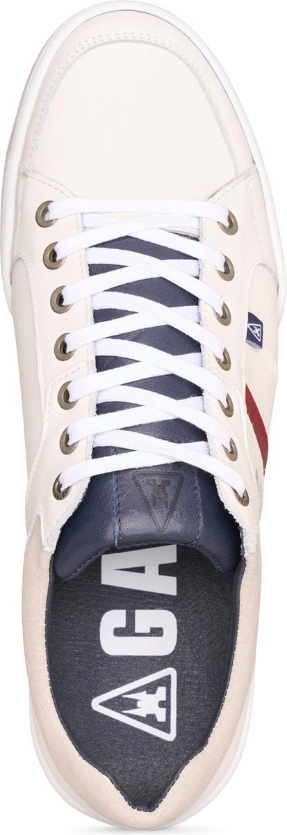 Gaastra - Heren Sneakers Milan Wit/Rood - Wit - Maat 43