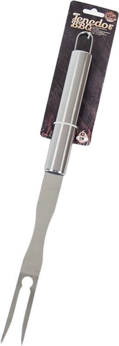 Gerimport Barbecuevork 43 Cm Rvs Zilver