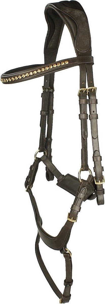 Horsegear Hoofdstel  Quasar - Brown-gold - pony