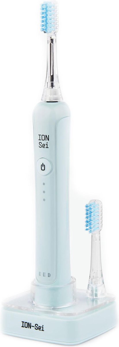 ION-Sei Elektrische tandenborstel - Ionen technologie - Minder tandplak - Geen tandpasta - Blauw