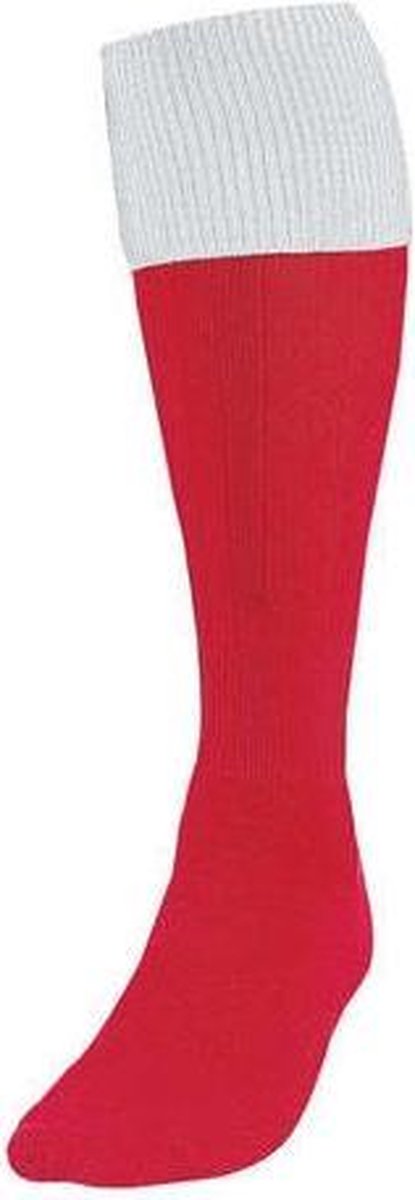 Precision Voetbalsokken Turnover Junior Nylon Rood/wit Maat 35-39