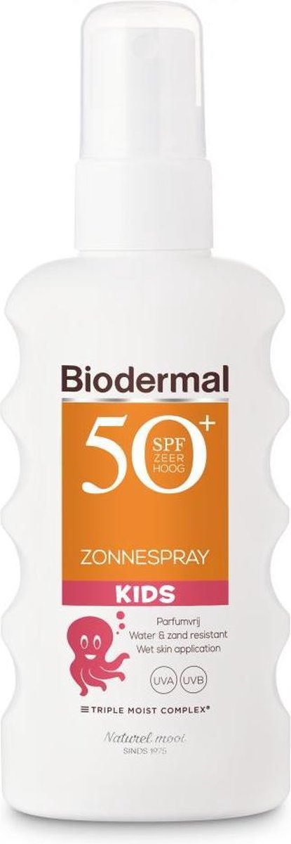 Biodermal Zonnebrand Kids - Zonnespray voor kinderen - SPF 50+ - 175 ml