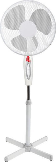 Staande Ventilator | Hoogte 100 - 130 cm. | Ø 40 cm | Wit | 3 Snelheden