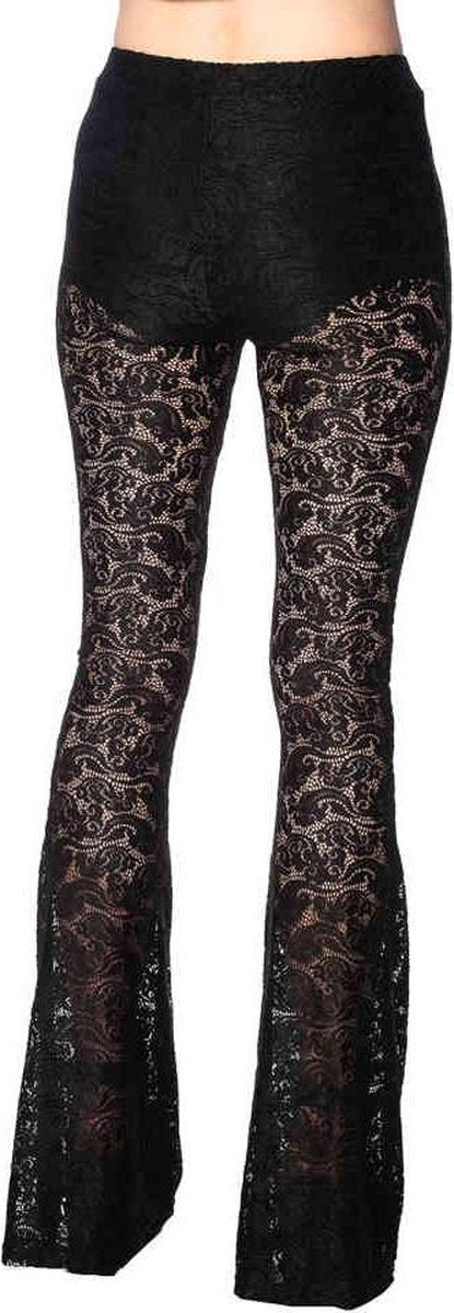 Banned Bell bottom wijde broek -L- Lacey Flared Zwart