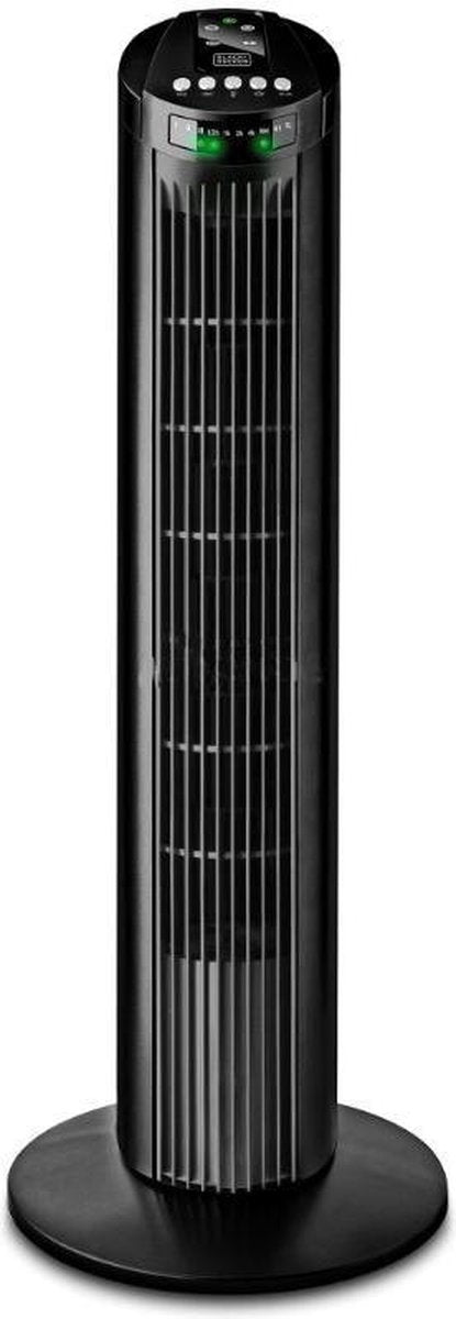 Black & Decker Ventilator - Torenventilator 45 watt met Afstandsbediening en timer - torenventilator kopen zwart