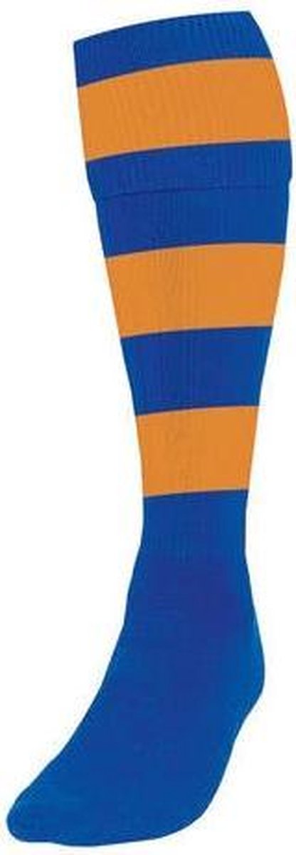 Precision Voetbalsokken Hooped Junior Nylon Blauw/oranje Maat 35-39