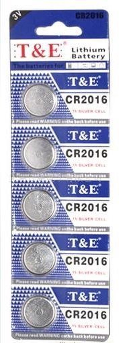 CR2016 3V Knoopcel batterijen |5 stuks in pak |
