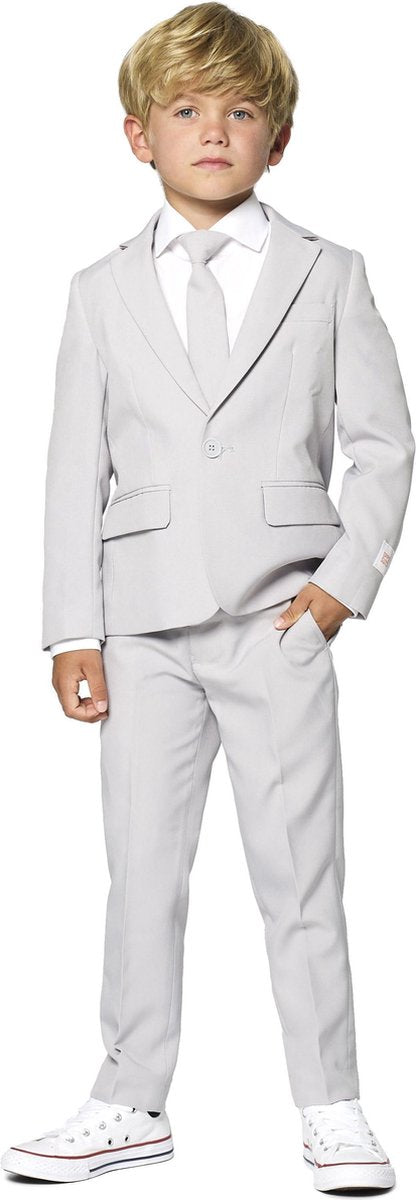 Opposuits Verkleedpak Groovy Grey Jongens Polyester Maat 98-104